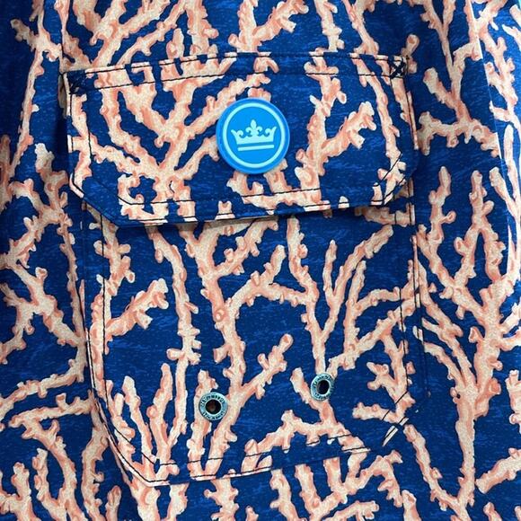 Peter Millar Crowned Coral Swim Trunks - Sahar - XL - New with tags - Picture 6 of 7